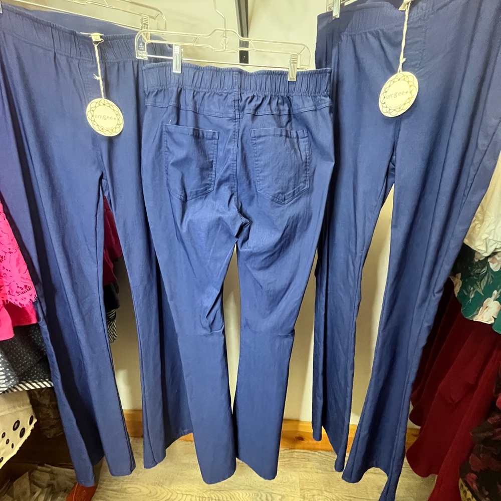 Umgee Navy Blue Boot Cut Pants - Picture 10 of 13